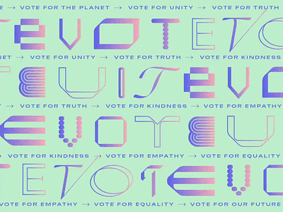 Vote! animation biden election gradient modern president typography vote