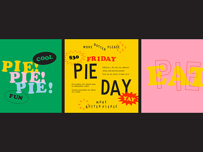 Eat pie! branding bright colorful eat food fun happy identity logo pie quirky restaurant typography wordmark
