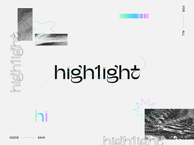 High1ight concept 02. beauty blog branding icon identity layout logo modern skincare typography website wordmark