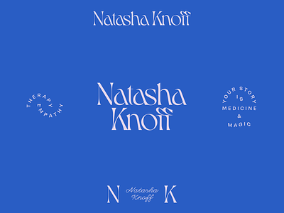 Natasha Knoff brand identity branding identity layout logo mental health modern therapist therapy typography wordmark