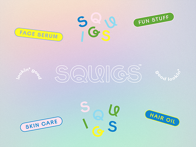 Squigs branding beauty branding hair identity logo skincare squiggle typography wordmark