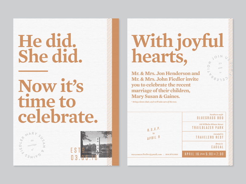 Wedding party invite stationery card typography marriage invitation invite party wedding