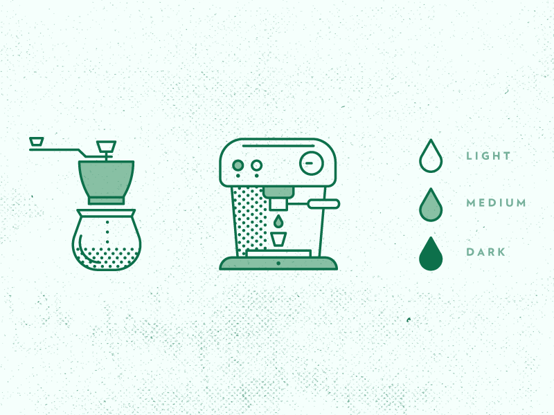 Coffee icons by Rebekah Rhoden on Dribbble