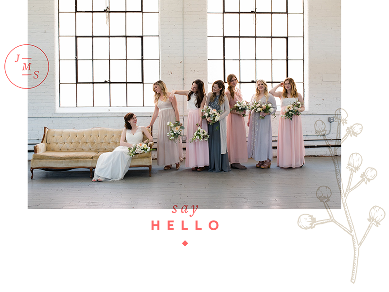 Website contact page wedding overprint logo flower monogram illustration photographer layout website