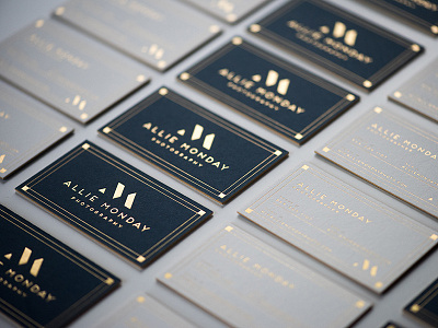 Gold foil business cards