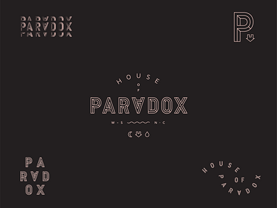 House of Paradox branding branding geometry house lines logo shapes typography wordmark