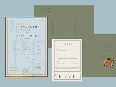 Wedding Suite classic emboss envelope foil gold invitation letterpress modern monogram rsvp seal stamp wedding