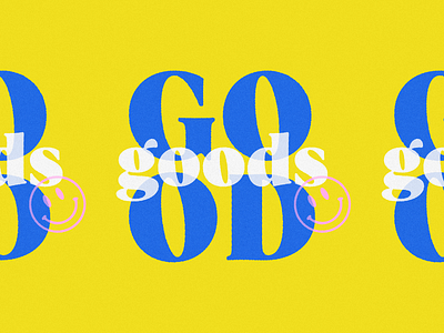 Good Goods branding branding bright face good icon letters logo smiley typography vintage