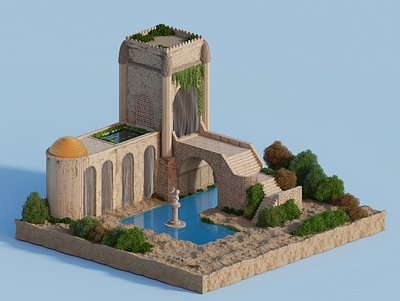 Jasmadan 3dmodelling diorama illustration lowpoly magicavoxel voxel voxelart