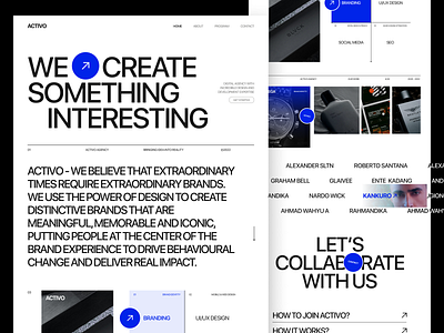 ACTIVO - Creative Agency Landing Page✨