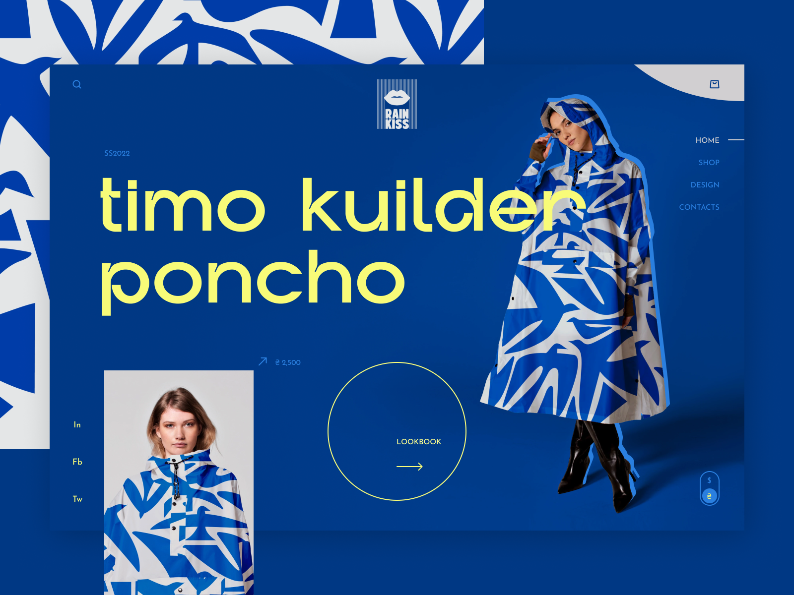 RAINKISS Clothing Store Landing Page by Anastasia Anelchyk on Dribbble