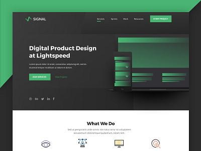 Signal Website design digital product signal sprint ui website