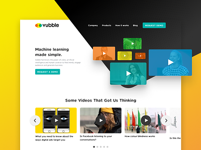 Vubble Website ai design illustration machine learning video website