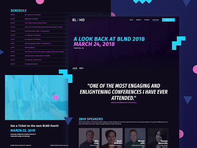 BLND 2018 Recap business conference dark design event website