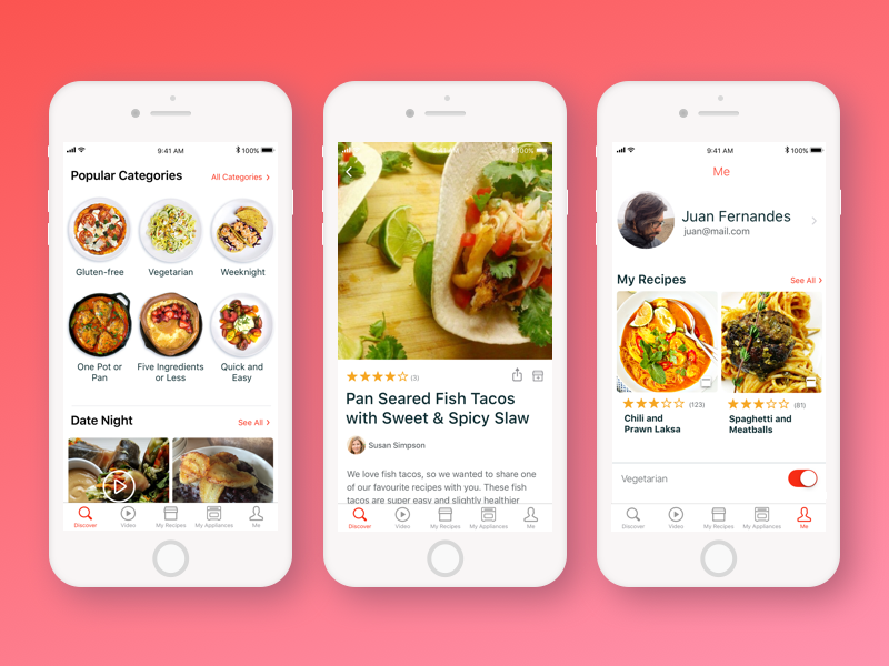 Recipe App by Jonathan Kochis for TRΞBLE on Dribbble