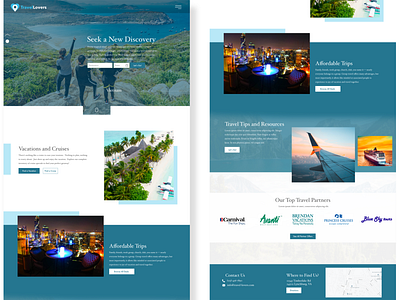 Traveling Agency Concept agency blue design desktop travel vacation web