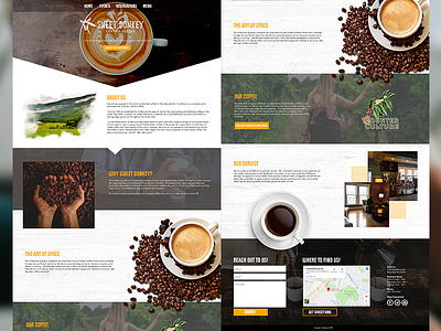 Sweet Donkey Coffee Desktop Web Design
