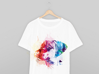 Creative Watercolor T-shirt for Dog Lovers