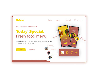 landing pages my food animation graphic design logo motion graphics ui