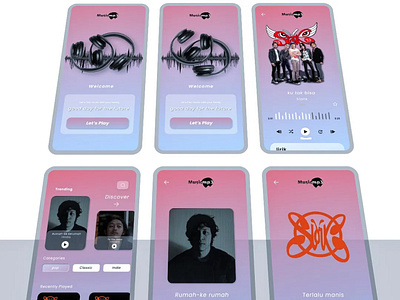 mobile app design 'music mp3'