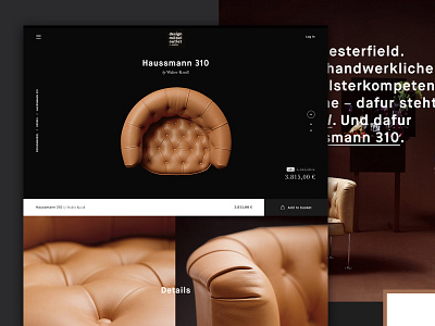 Architare - PDP e commerse furniture minimal pdp product page shop webdesign website