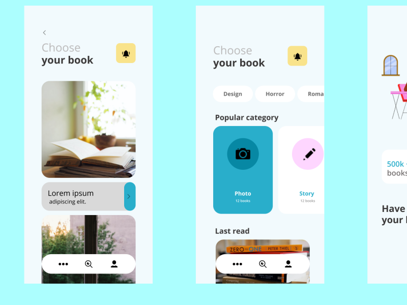 book reading app design