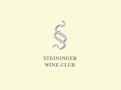 Steininger Wine Club corkscrew icon logo typography wine