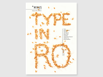 +Minus Magazine Cover cover handmade lettering magazine photo seeds typography wheat