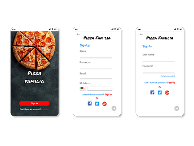 Pizza delivery app design app app design design food app design food delivery app design illustration pizza ui ui ux design