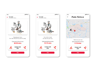 Pizza delivery app design