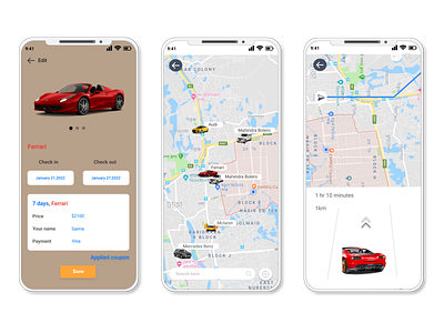 Rental car app design app app design car rental app design design ui