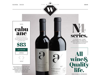 Wine art design minimal simple site web web site white wine wine cellar