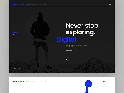 Warodbe Co. agency art clean design figma minimal trend type web
