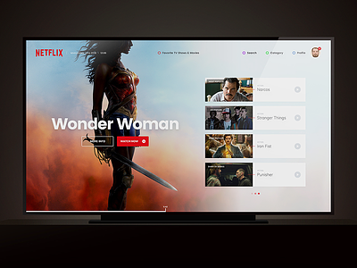 Netflix art design digital figma minimal movie netflix tv ui ux