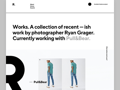 Ryan Grager art design minimal site typography ui web site white