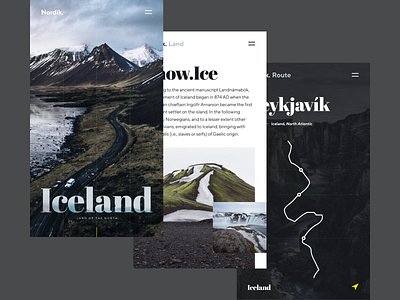 Nordik app art design figma iceland minimal mobile nordic simple typography ui ux