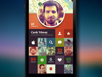 Profile app art color design facebook grid iphone mobile profile