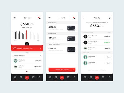 Bank of Trust - Bank App app art direction banking design figma finance iphone minimal mobile simple ui ux