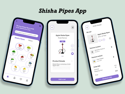 Shisha Pipes App app design mobile app ui
