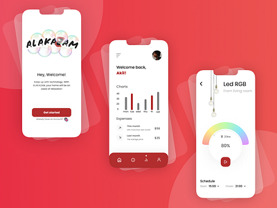 Alakazam(Smart Home App Design)🏠⚡📱 app design app designer design figma mobile app mobile app designer smart smart home ui ux