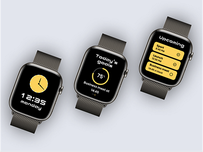 Smart Watch Calendar App⌚ app design applewatch calendar calendar app design figma smartwatchapp ui ux