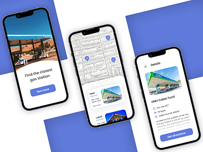 Gas Station Finder App Design⛽🚓 app design design figma gasstation mobile app petrolstation ui ux