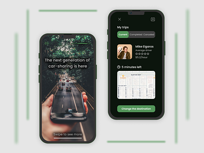 Cadrey (Car-Sharing App Design)🚗📱🚕 app design design figma mobile app ui ux