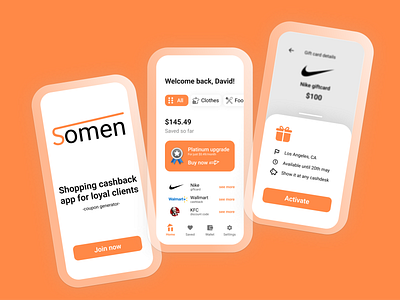 Somen(CashBack App Design)💰💸 app design app designer cashback cashback app design figma mobile app ui uiux ux