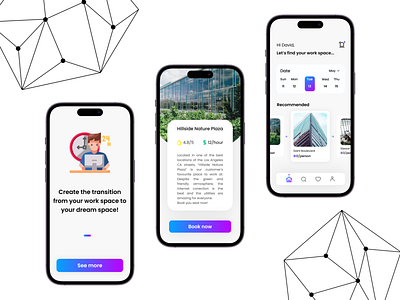 WOZYER (Work Space Finder App Design)💻 💼 app design app designer branding design figma mobile app ui ux work app workspace app