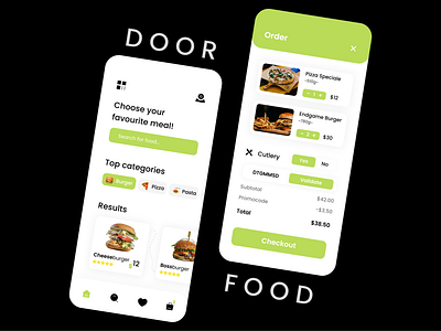 Food App Design🍔🥩🍕