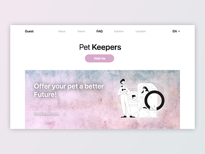 Pet Keepers (Web Design)🐶😺🐭 app design app designer design figma mobile app ui ux