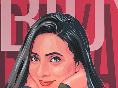 bidya sinha mim vexel digital illustration by dihan art cartoon design digital art digital illustration digitalpaint illustration paint