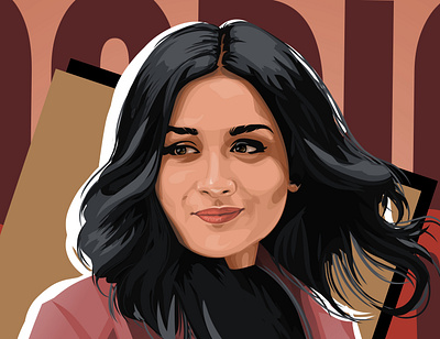 salha khanam nadia vexel digital illustration by dihan art cartoon design digital art digital illustration digitalpaint illustration paint