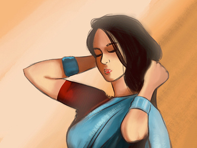 bd girl digital illustration by dihan